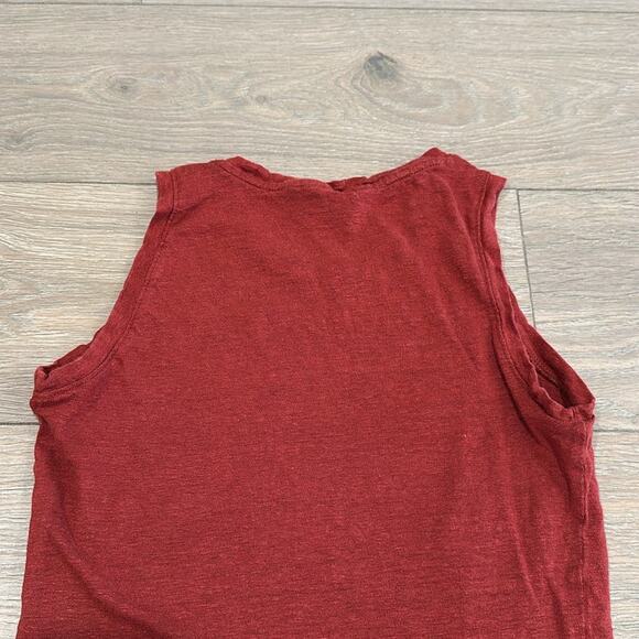 ATHLETA‎ Russet Rose Twist Knot Zephyr Linen Sleeveless Active Tank Top Size XS - Picture 5 of 9